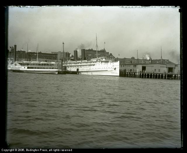 SS Harvard Docked at India Wharf Rowes Warf 1908
